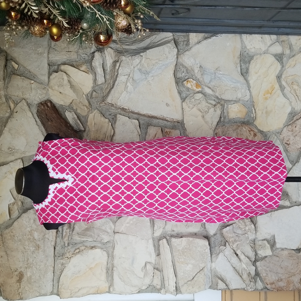Talbots quatrefoil summer dress